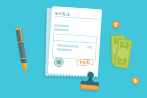 Paid invoice using factoring service